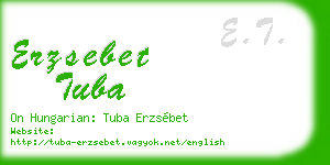 erzsebet tuba business card