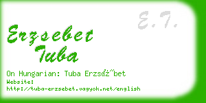 erzsebet tuba business card